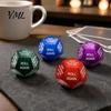 Easy Read Game Dice Santa Swap Gift Exchange Dice, Christmas Stocking Stuffers White Elephant Glitter Multi-sides for Present Party