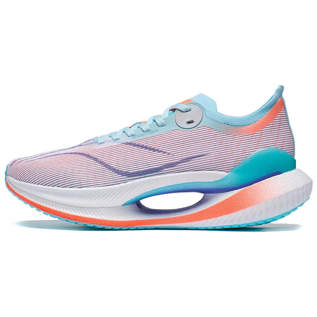New LINING Jueying 2 Essential Running Shoes Men Low Top Standard White/Light Wax Blue ARRT005-12
