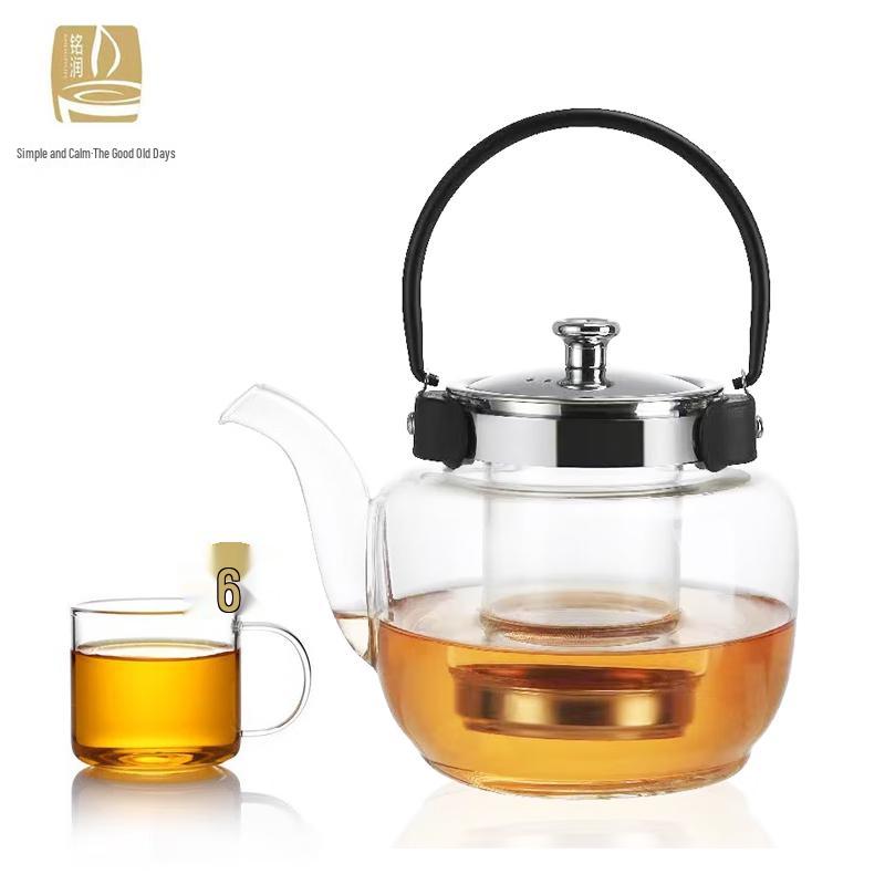 MINGRUN Heat-Resistant Borosilicate Glass Teapot Set