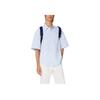 Amiparis Striped Short Sleeve Shirt Unisex shirts White USH202CO0013
