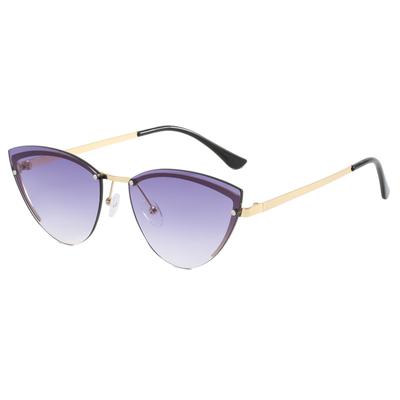 Gafas de Sol de Gato Triangulares de Moda Personalidad Gafas de Sol para Mujer Metal Wear Gafas de Sol