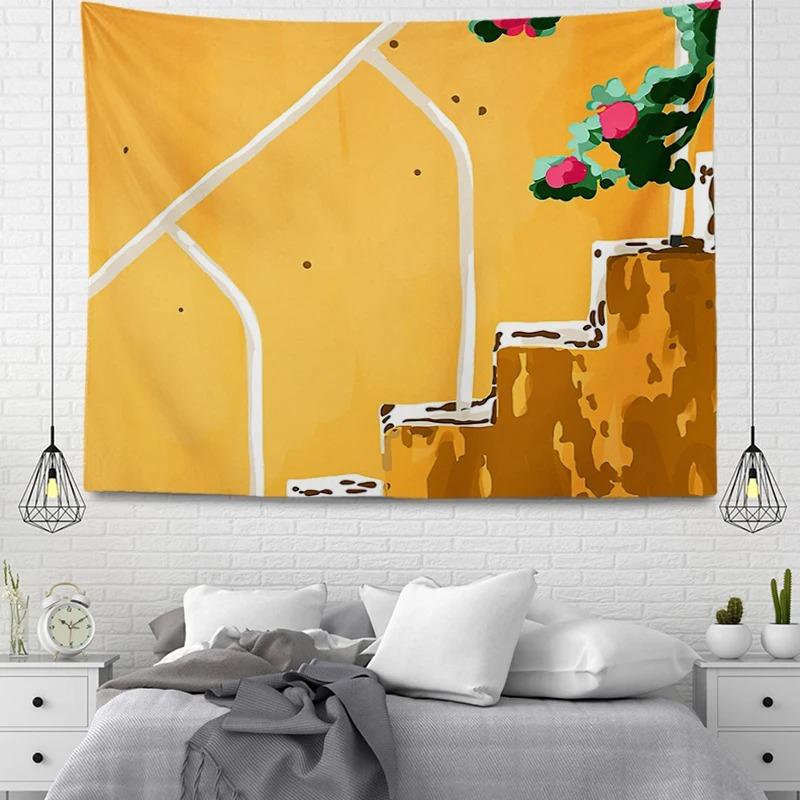 Мультфильм переулок уличного узора гобелен украшение стены дома гобелен офис гостиная — фото 5