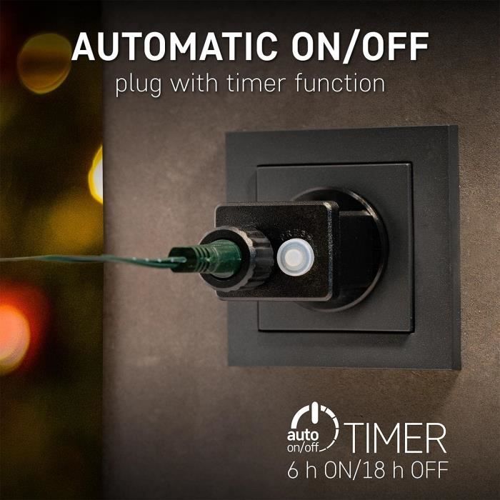 Guirlande lumineuse led - emos - classic - 180 led - 18 m - blanc chaud - ip44