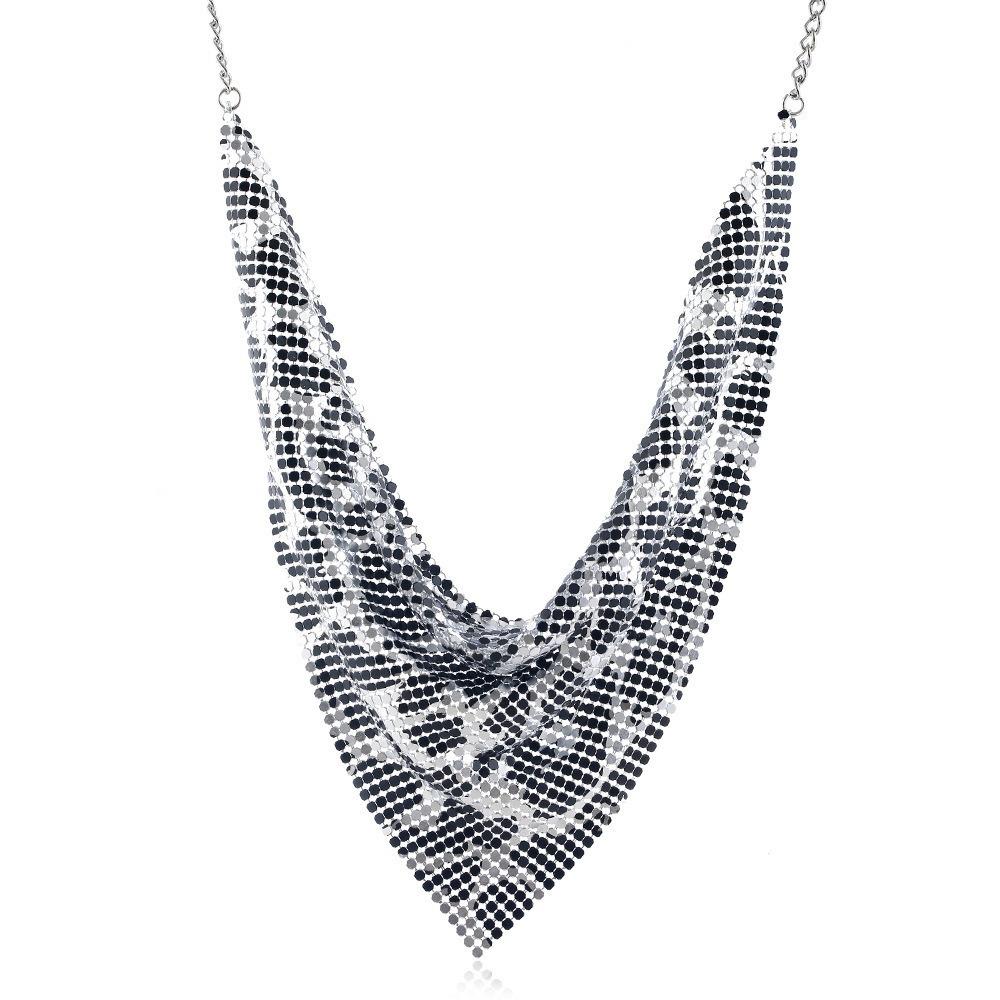 Vintage Leopard Print Necklace Chain Choker Detachable Collar Metal Triangular Scarf  Girls
