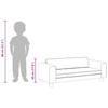Kids Sofa with Footstool Cream 100x50x30 Cm Velvet