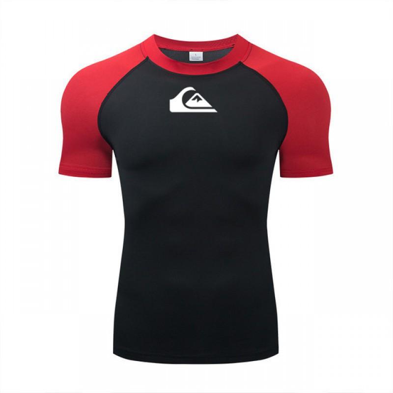 

QUIKSILVER Surfing Suit Short-sleeved Quick-drying Jellyfish Outdoor Sports Sunscreen Diving Men s Swimming Top XS