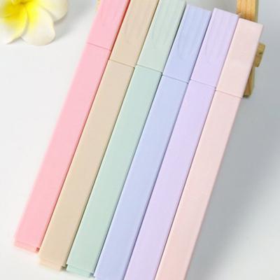 12 Teile/satz Textmarker Nicht-Neon Pastell Farben Schnell Trocknend Markierstift Studie Journaling Büro Schule Liefert