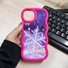 Winter Snowflake Mobile Cell Phone Case for iPhone 17 16 15 14 13 12 11 Air Pro Max Plus Wavy Edge TPU Colorful Cover Smartphone