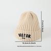 Solid Color Letter Baby Beanie Cap Winter Warm Knit Hat for Girls Boys Vintage Embroidered BOSTON Toddler Kids Crochet Bonnet