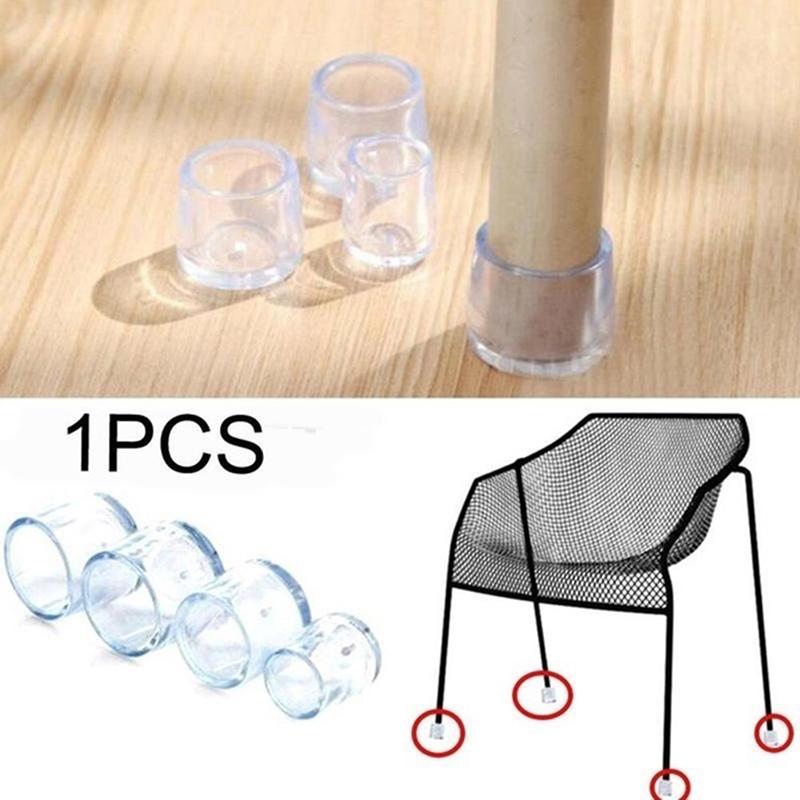 Transparent Rubber Floor Chair Anti Scratch Protector Cap Furniture Table Ferrul