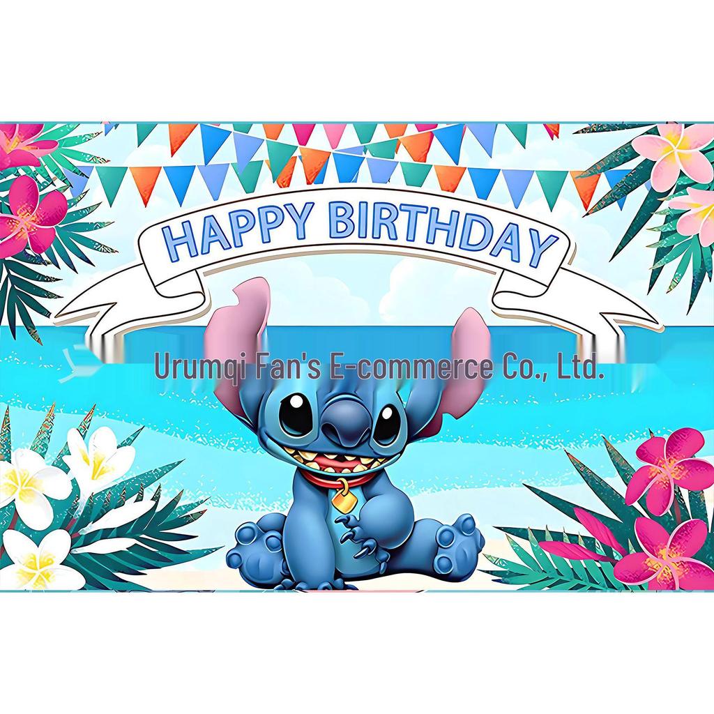 Lilo & Stitch Narozeninové Párty Potřeby: Papírové talíře, Ubrousky, Bannery, Ubrus a Dekorace