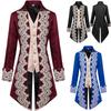 High-quality Polyester Steam Punk Jacket With Lace Details For Men