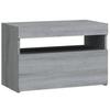 VidaXL Table de Chevet avec Lumières LED Table de Nuit Armoire de Chevet Armoire de Lit Meuble de Chambre Maison Sonoma Gris 3152828