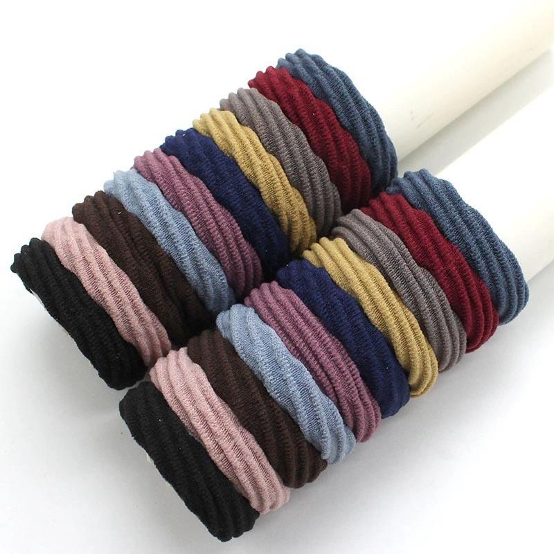 

Высокоэластичные резинки для волос для женщин, девушек, цветные базовые резинки для волос, повязка на голову, простой держатель для хвостика, головной убор, аксессуары для волос 50pcs