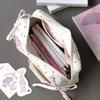 Minimalist Polka Dot Pencil Case With Large Capacity For Students And Makeup Storage