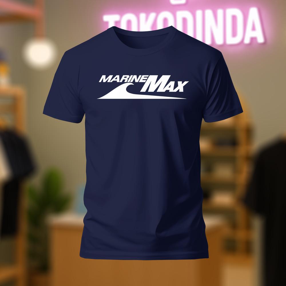 Мужская футболка MarineMax с простым логотипом, смешная, унисекс, сделано в США S