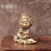 Sun Wukong Handmade Solid Brass Craft Ornament, Chinese Style Desktop Decoration, Journey To the West Sculpture Gift