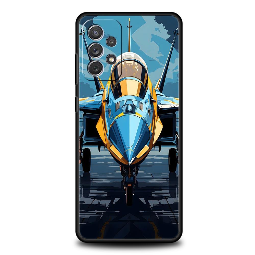 Custodia per Telefono Per Samsung Galaxy A15 A13 A51 A71 A41 A31 A21S A03S A05 A12 A32 A52 A23 A25 A33 A53 A73 5G Cover Aerei da Combattimento