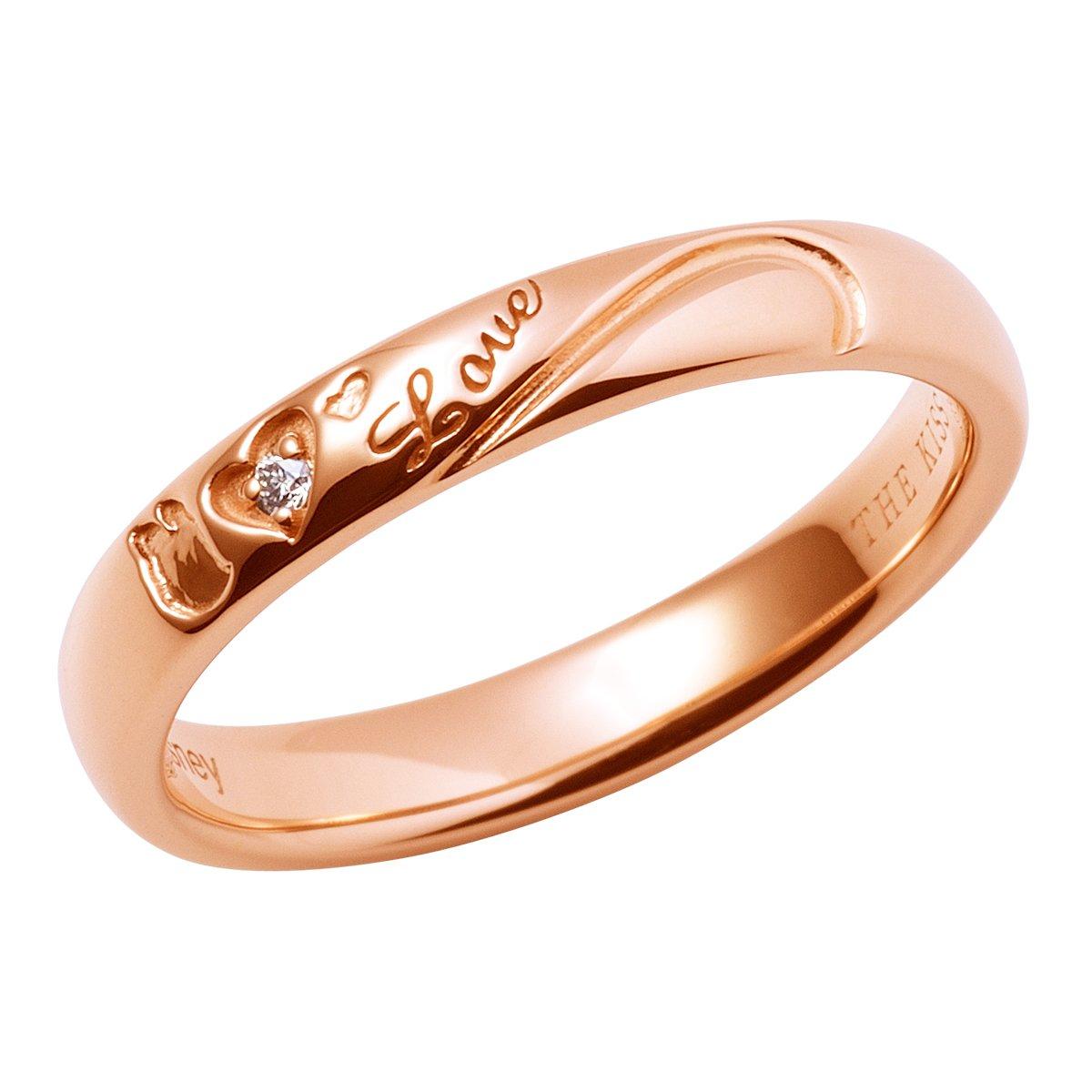 

THE KISS Size 11 Duet Heart Message Silver Ring DI-SR1800DM [Disney Collection] Daisy/Diamond