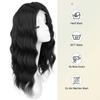 European American Fashion New Wig Black Forehead Lace Mid Split Wool Roll Long Curled Hair
