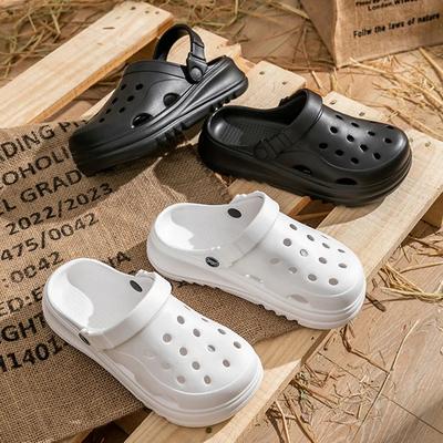 Fashion Fashion Hollow Out Platform Sandals Women 2025 Summer Non Slip Beach Clogs Eva Sandals Woman Thick Soft Sole Garden Shoes Slides