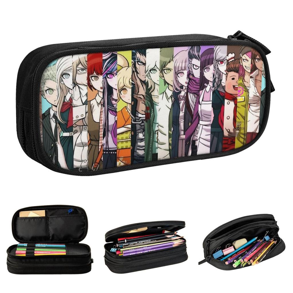 Hinata Anime Nagito Komaeda Pencil Cases Danganronpa Pen Holder Bag Student Big Capacity Office Gift Pencil Box
