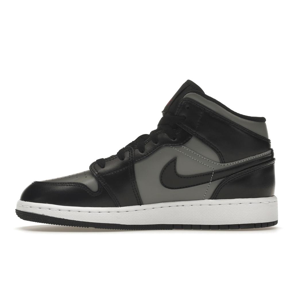 Air Jordan 1 Mid GS Shadow Barnskor Grå Svart Partikelgrå 554725-096