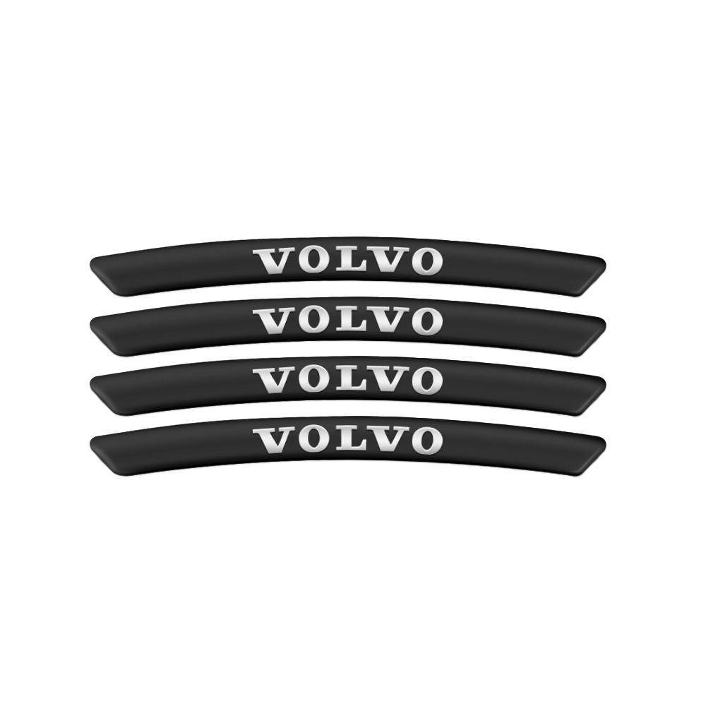 4pcs Aluminum Car Wheel Rims Racing Sticker Badge Auto Decoration Accessories For Volvo Rdesign AWD C30 C70 S40 S70 S80 S90 XC90