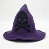 Vintage Witch Hat Halloween Wool Knit Hat Fashion Coseplay Accessories  for Women