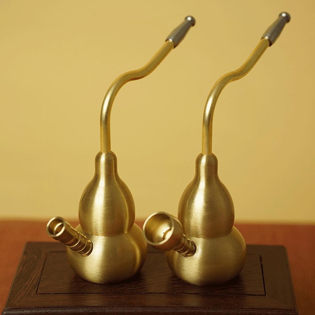 Traditional Craftsmanship Brass Water Pipe Cigarette Holder for Smoking Enthusiasts and Unique Gift Seekers