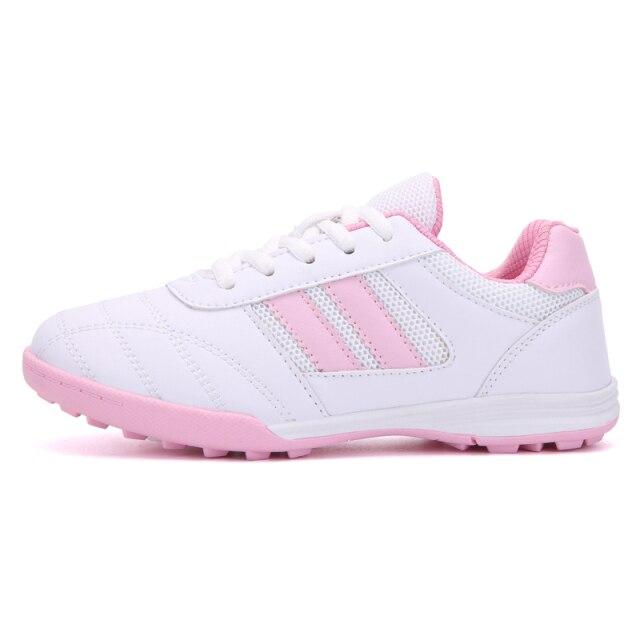 

Новые детские футбольные кроссовки, дышащие футбольные бутсы для девочек, футбольные бутсы на шнуровке для мальчиков, нескользящие тренировочные кроссовки 31