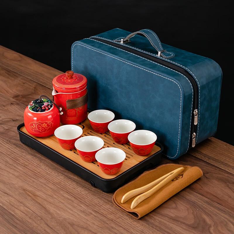 LISM Portable Ceramic Travel Tea Set
