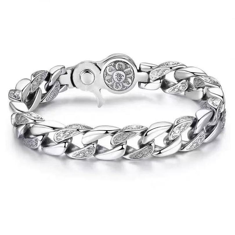 NEUE 925 Sterling Silber Armbänder Vintage Seitenkette für Männer Frauen Exquisites Studenten Freundin Schmuck Zubehör Hochzeitsgeschenk