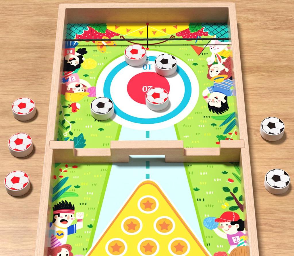 Bouncing Chess Catapult: Wooden Two-Player Battle Game for Parent-Child Interaction & Educational Fun