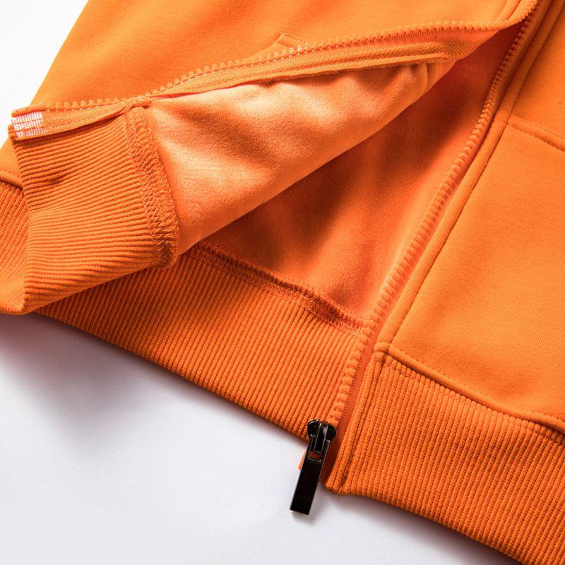 2-12 Years Kids Solid Color Hooded Zipper Coat Long Sleeve Outwear