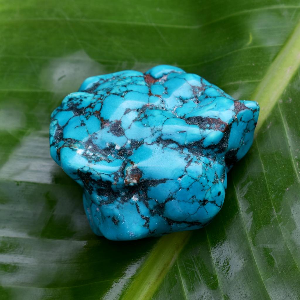 Natural Blue Turquoise Uncut Rough 380Ct CERTIFIED Loose Gemstone For Collection