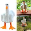 1 Stück Ente Lustig Kreativ Mittelfinger Enten Hausdekoration Statue Harz Handwerk Garten Hof Und Mikro Landschaft Figuren