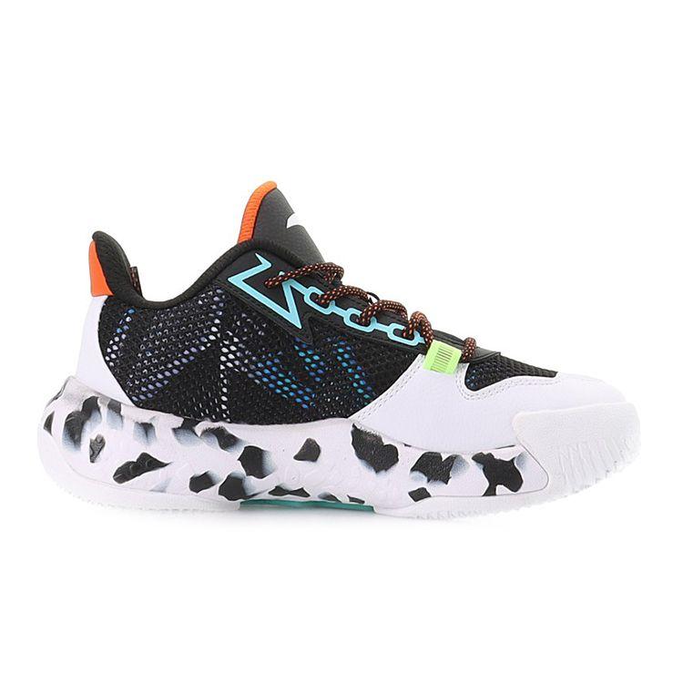 Anta Youth  Cement Nemesis Comfortable Versatile Low-Top Kids Basketball Shoes Kids Basketball Shoes Black White Orange 312231118-1
