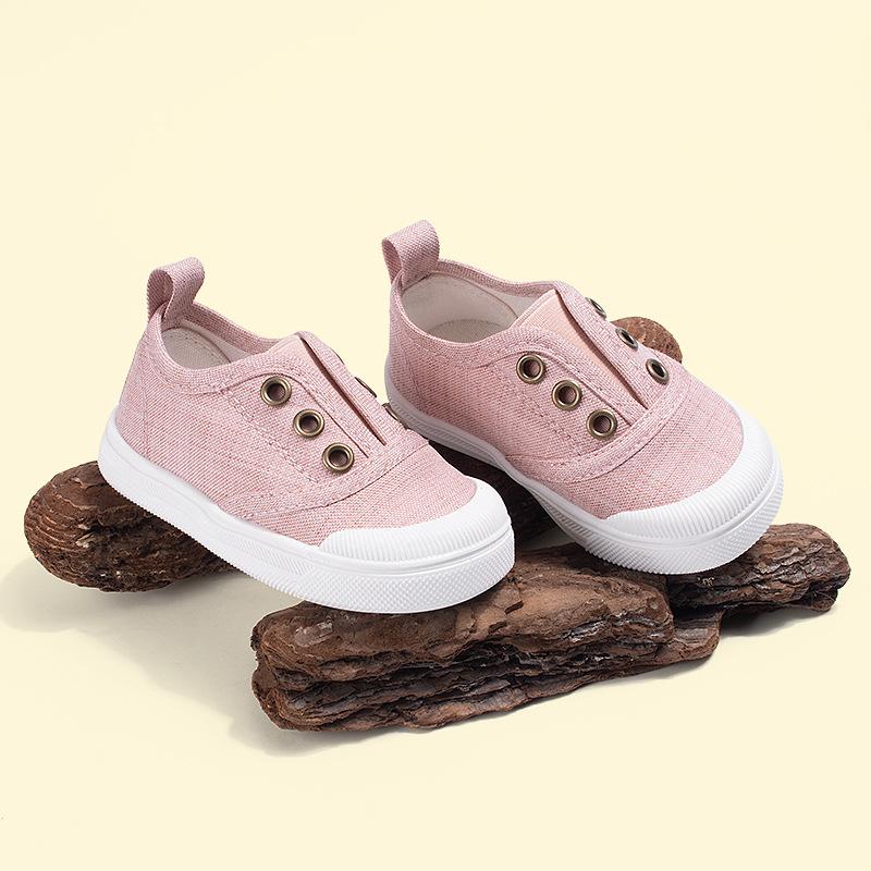 Boy s Canvas Shoes, Casual Girls Single Shoes 21 розовый