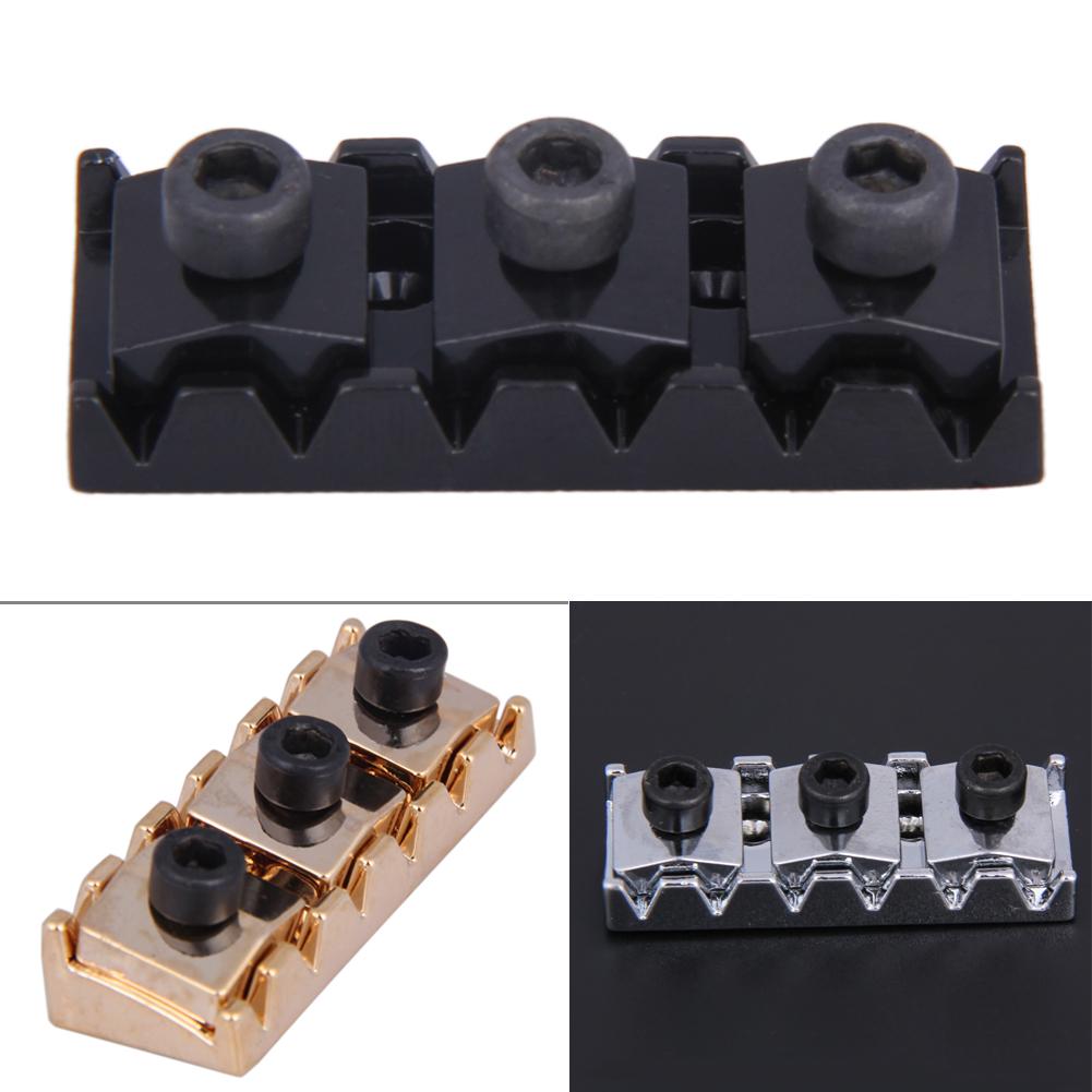 42.2mm Guitars String Locker Nut Zinc Alloy Guitars String Nuts Replacement  with Wrench Screws Musical Instrument Parts
