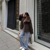 Europe, America, Autumn and Winter New Imitation Fur Coat Women's Short Environmentally Friendly Wool Roll Wool Coat