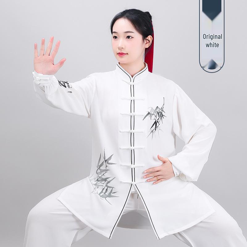 Tai Chi Suit Bamboo Leaf Print