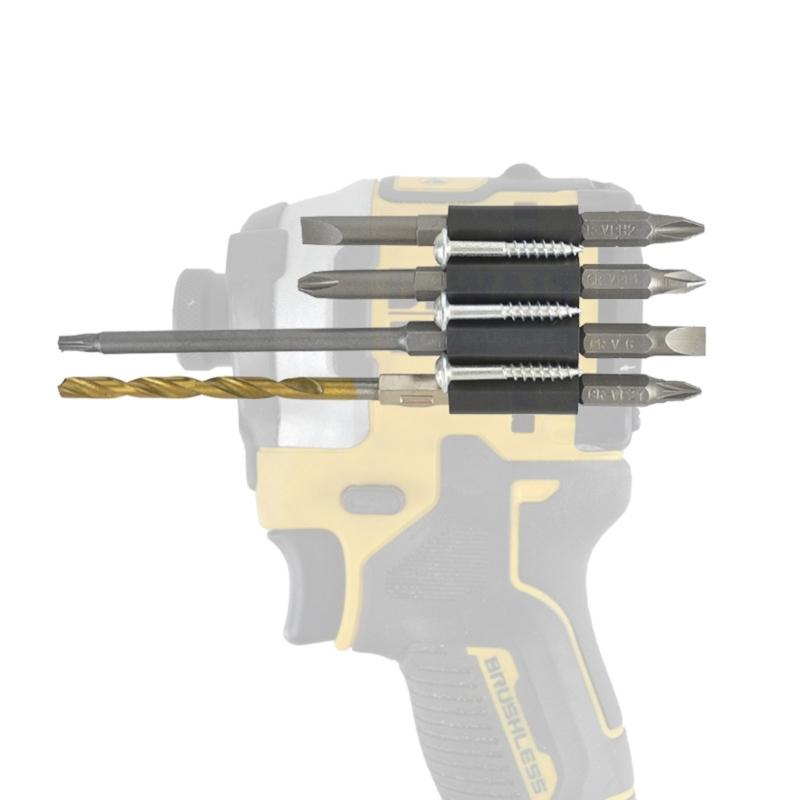 Professional Magnetic Screwdriver Bit Holder 3 Hole Design Nonslip Rubber Grip Lightweight 12g For Electric/Manual Tool
