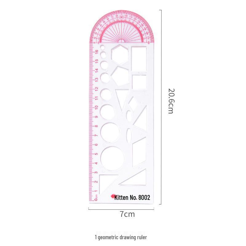 Rotatable Math & Drawing Ruler for Primary to High School Students