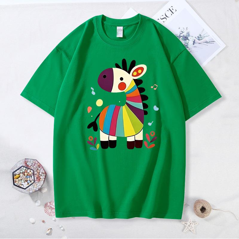Chinese New Year Family T-Shirts: Year of the Horse Red Zodiac Design, Matching for Parent-Child Festive Party.