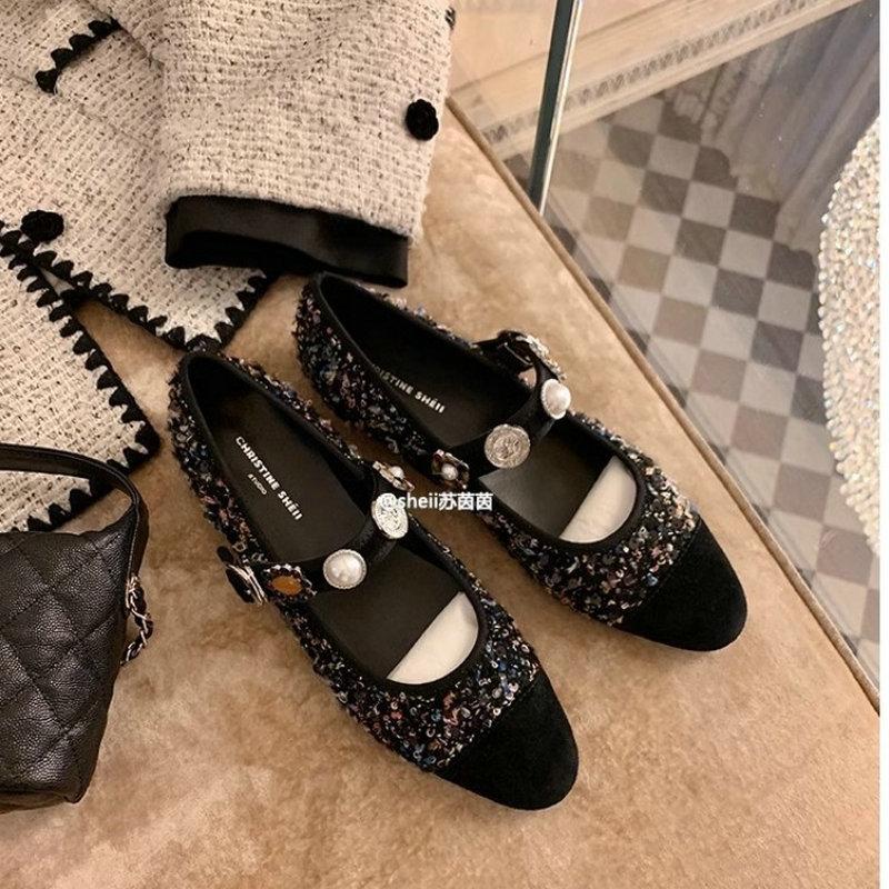 Fashion Flat Shoes for Women In Spring and Autumn 2025 Mary Jane Shoe Women's Wedding Shoes Loafers Women Ladies Shoes Ladies