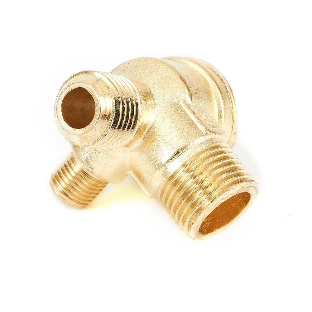 3 Port Check Valve Zinc Alloy Male Thread Connector Tool For Air Compressor