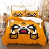 Personality Aggretsuko Anime Bedding Set New Soft Duvet Cover Pillowcases Cute Red Panda Print Bed Set for Kids Adults Bedroom D
