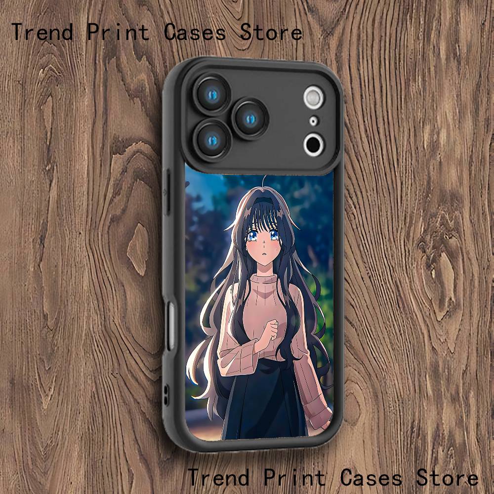 K-Kaoruko W-Waguri Phone Case For iPhone 17,16,15,14,13,12,11,Pro,Max,Plus,X,XS,SE4,E,Mini Black Thickened Border Case