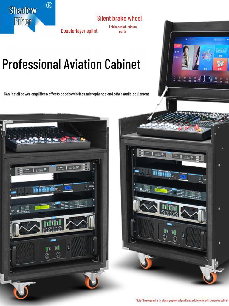 Home KTV Flight Case: 8U Equipment Rack & Flip-Top 12U Mixer/Amplifier Cabinet